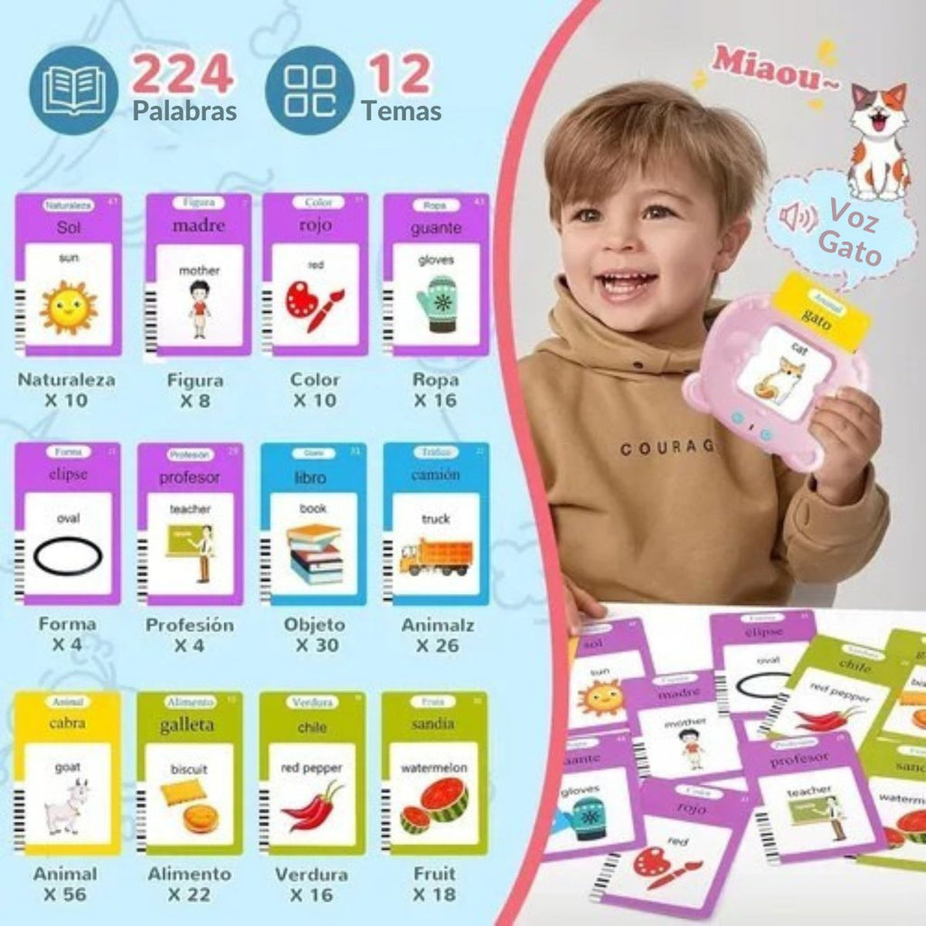 112 Tarjetas Bilingües Inglés - Español con Sonido Niños - Gimideal112 Tarjetas Bilingües Inglés - Español con Sonido NiñosGimidealGimideal112 Tarjetas Bilingües Inglés - Español con Sonido Niños - Gimideal