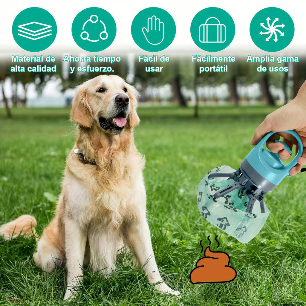 Recogedor de Caca Portátil para Perros - Con Bolsas Incluidas