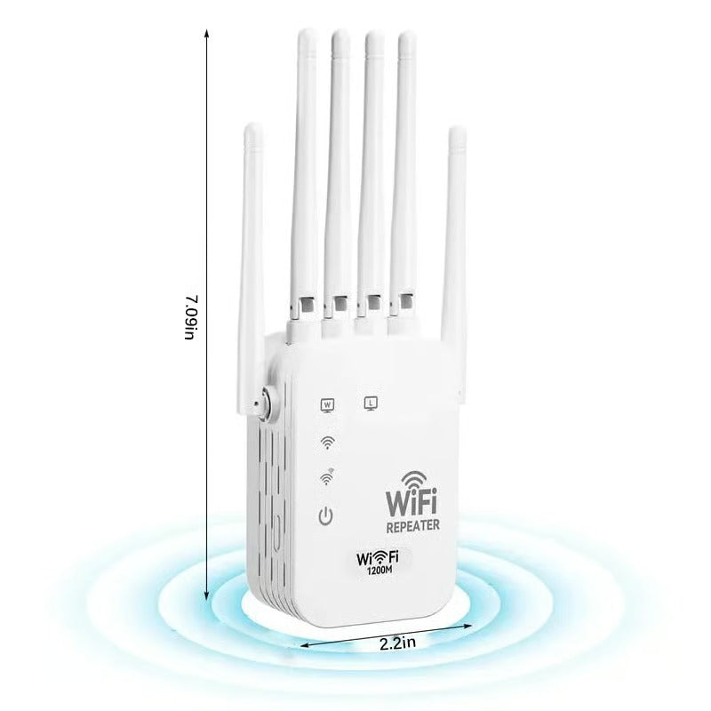 Repetidor WiFi 300/1200Mbps Doble Banda: 6 Antenas Potentes