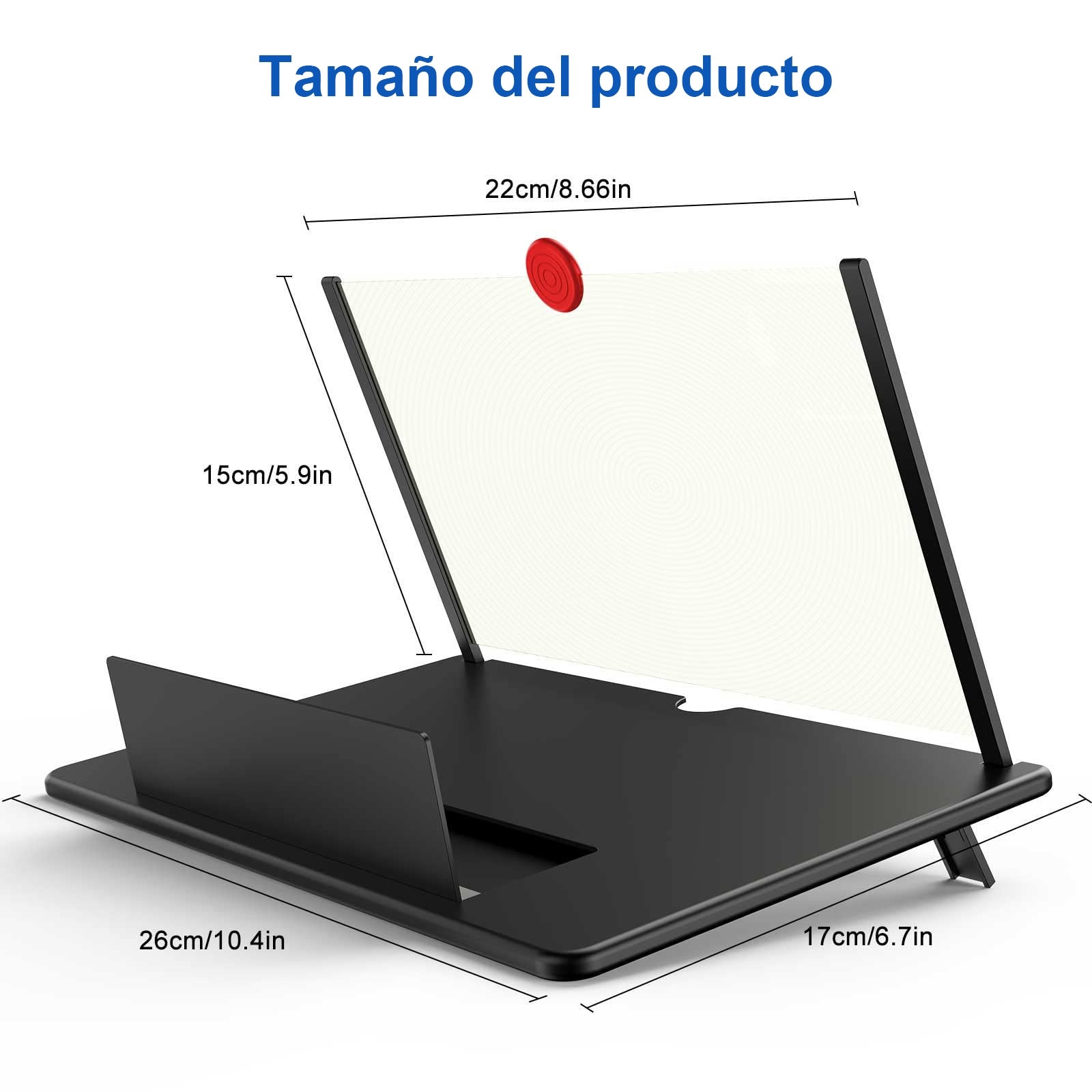 Amplificador Pantalla Móvil 12" | Lupa HD para Teléfono, Protección Ojos