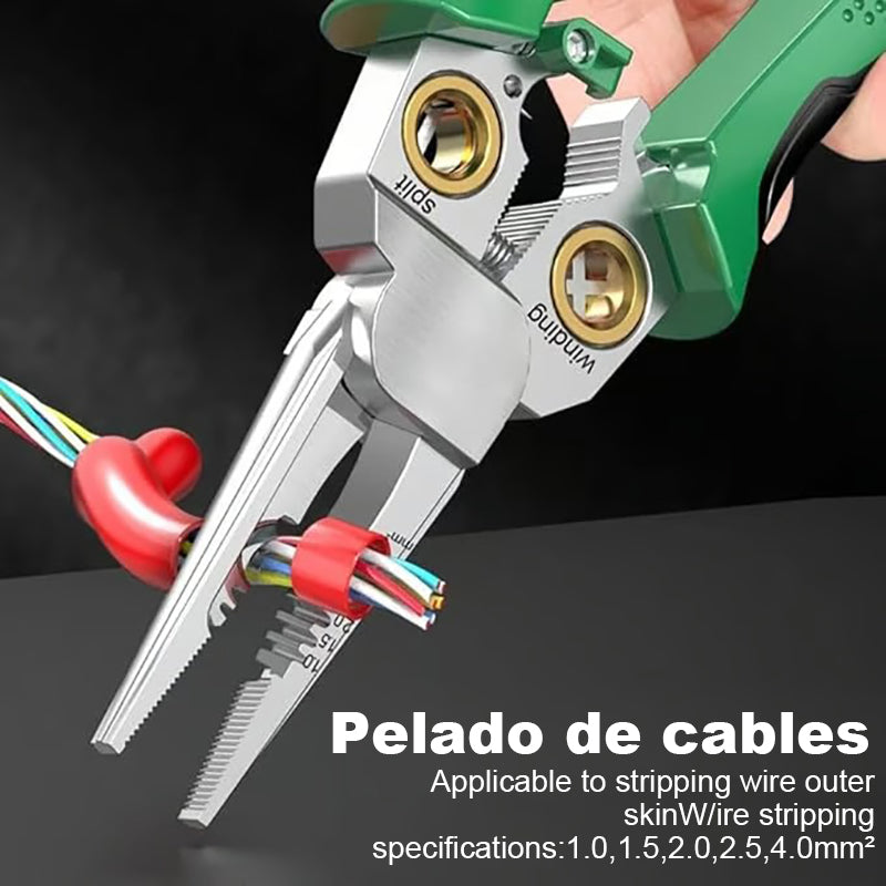 Pelacables y trenzador 8 en 1 para cortar y tirar de cables