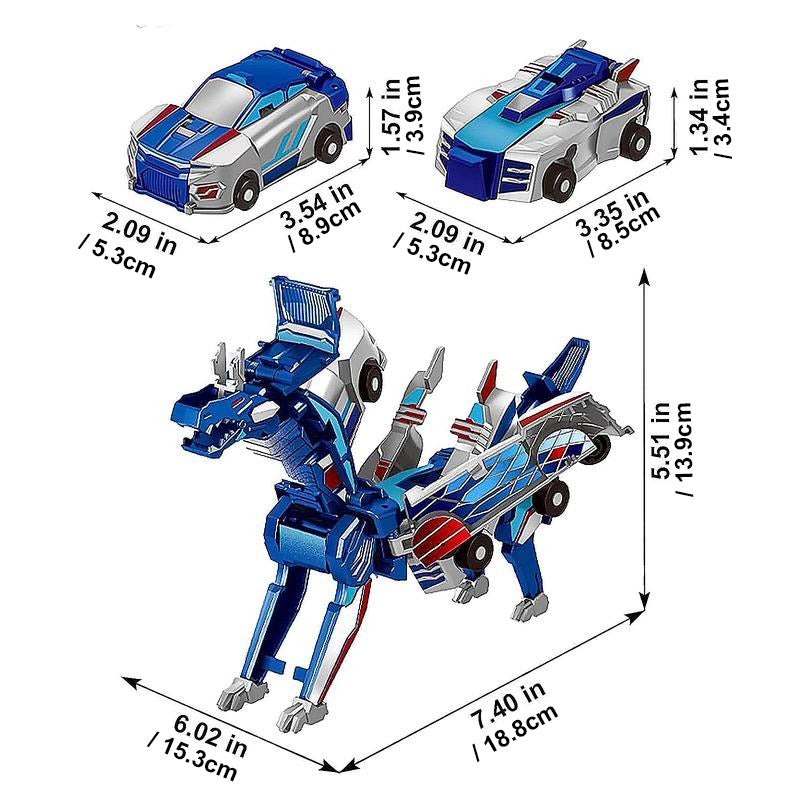 Coche Transformer Magnético Dinosaurio – Se Transforma al Chocar - Gimideal