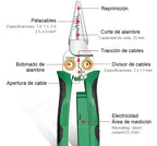 Pelacables y trenzador 8 en 1 para cortar y tirar de cables