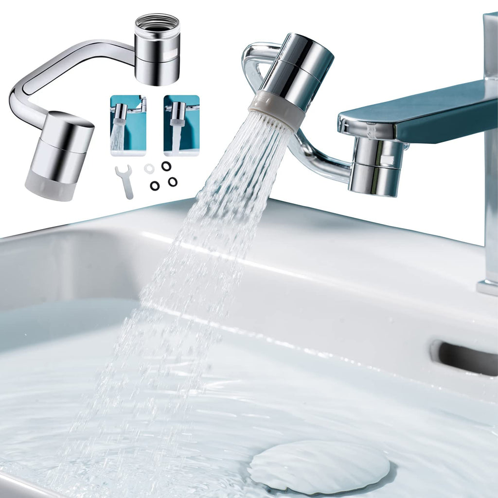 Extensor Giratorio 1080° Grifo, 2 Flujos, Latón Macizo, Fácil Instalación - Gimideal