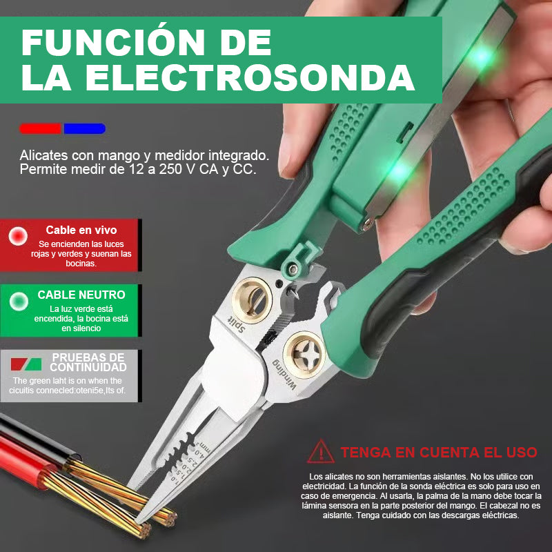 Pelacables y trenzador 8 en 1 para cortar y tirar de cables