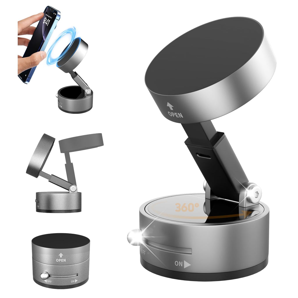 A3 Soporte Móvil Ventosa Magnética 360° Plegable Ultra Potente