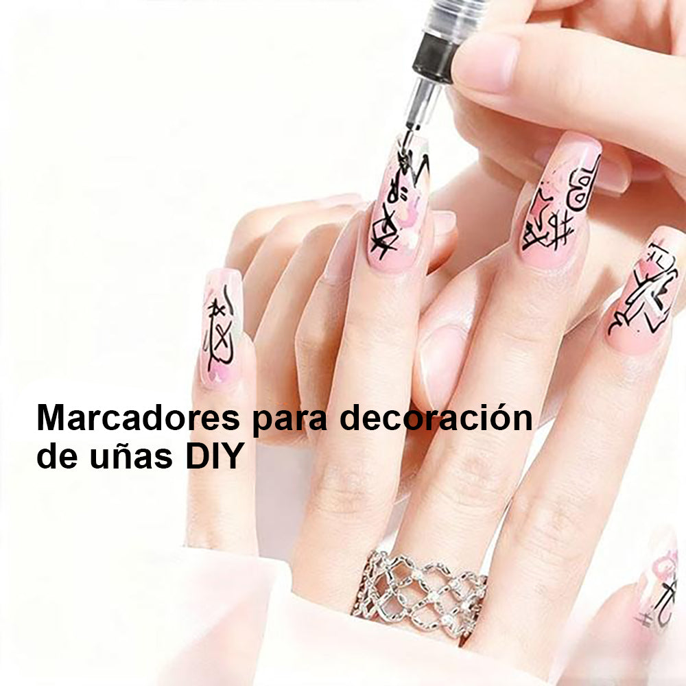Set 12 Rotuladores Uñas Acrílicos 3D Secado Rápido - Gimideal