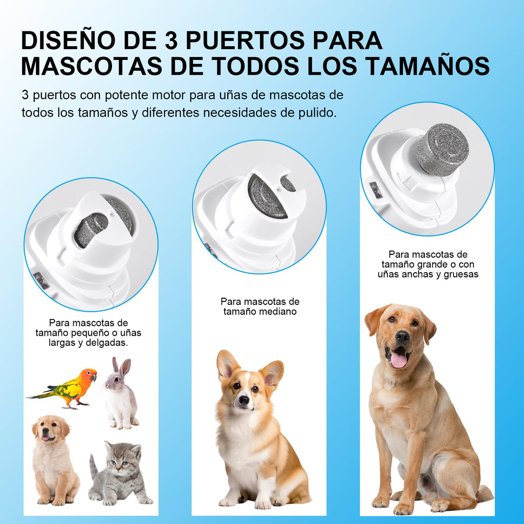 Cortauñas y Pulidor 2en1 para Mascotas con Luz LED - Gimideal