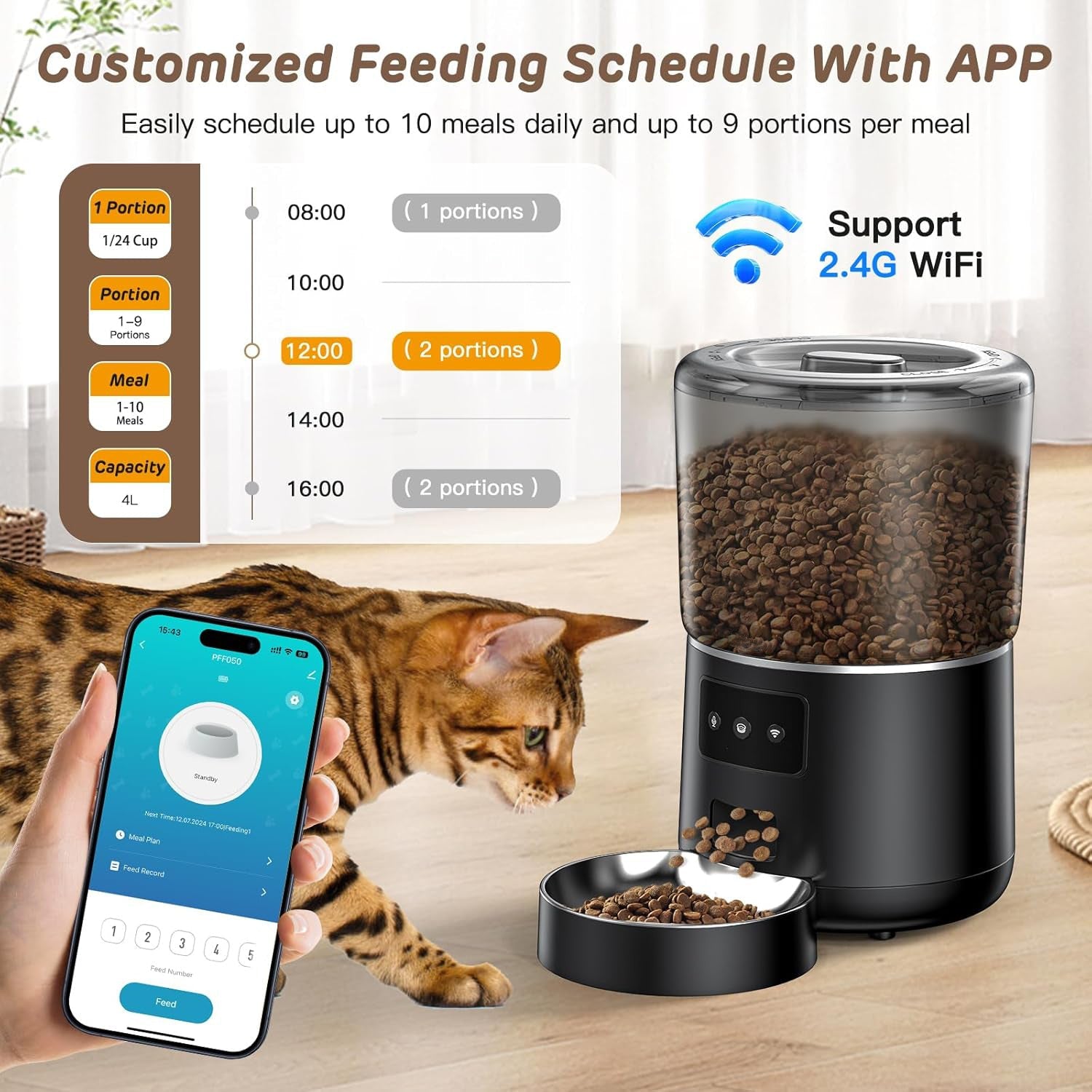 Comedero Inteligente para Gatos y Perros 4L - Control Remoto por APP - GimidealComedero Inteligente para Gatos y Perros 4L - Control Remoto por APPGimidealGimidealVersión WIFI - blancaComedero Inteligente para Gatos y Perros 4L - Control Remoto por APP