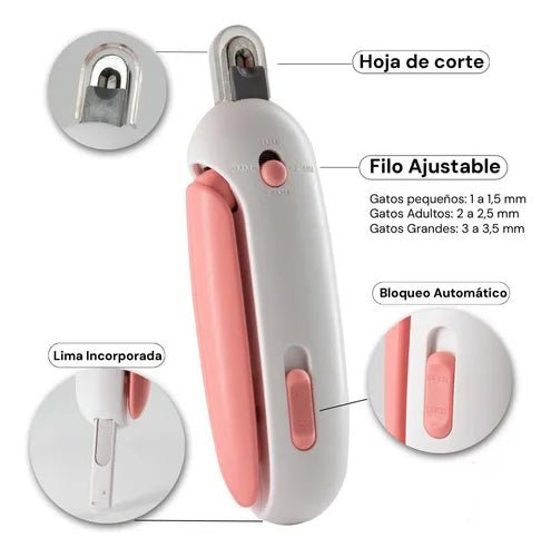 Cortaúñas Gato con Depósito y Lima Oculta Ajustable - GimidealCortaúñas Gato con Depósito y Lima Oculta AjustableGimidealGimidealRosaCortaúñas Gato con Depósito y Lima Oculta Ajustable - Gimideal