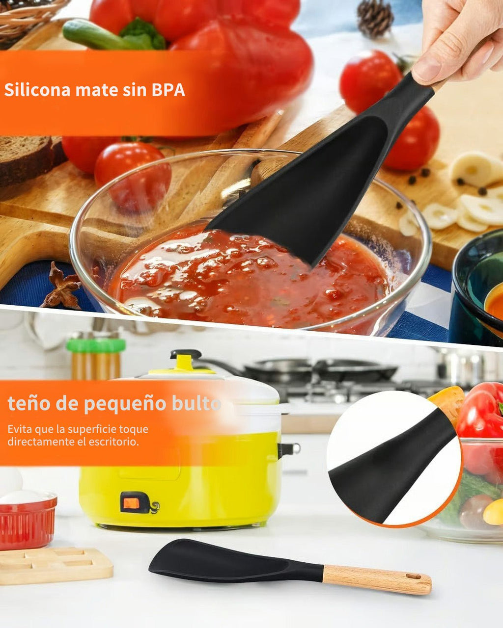 Cuchara Espátula de Silicona 2 en 1 – Mango Largo y Corto 🍳 - GimidealCuchara Espátula de Silicona 2 en 1 – Mango Largo y Corto 🍳GimidealGimidealCuchara Espátula de Silicona 2 en 1 – Mango Largo y Corto 🍳 - Gimideal