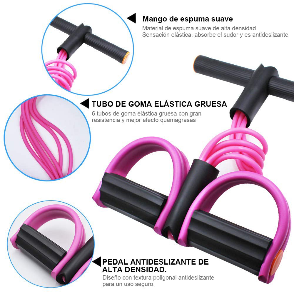 Ejercitador de Pedal 6 Tubos: Banda Resistencia Yoga y Fitness - GimidealEjercitador de Pedal 6 Tubos: Banda Resistencia Yoga y FitnessGimidealGimidealrosaEjercitador de Pedal 6 Tubos: Banda Resistencia Yoga y Fitness - Gimideal