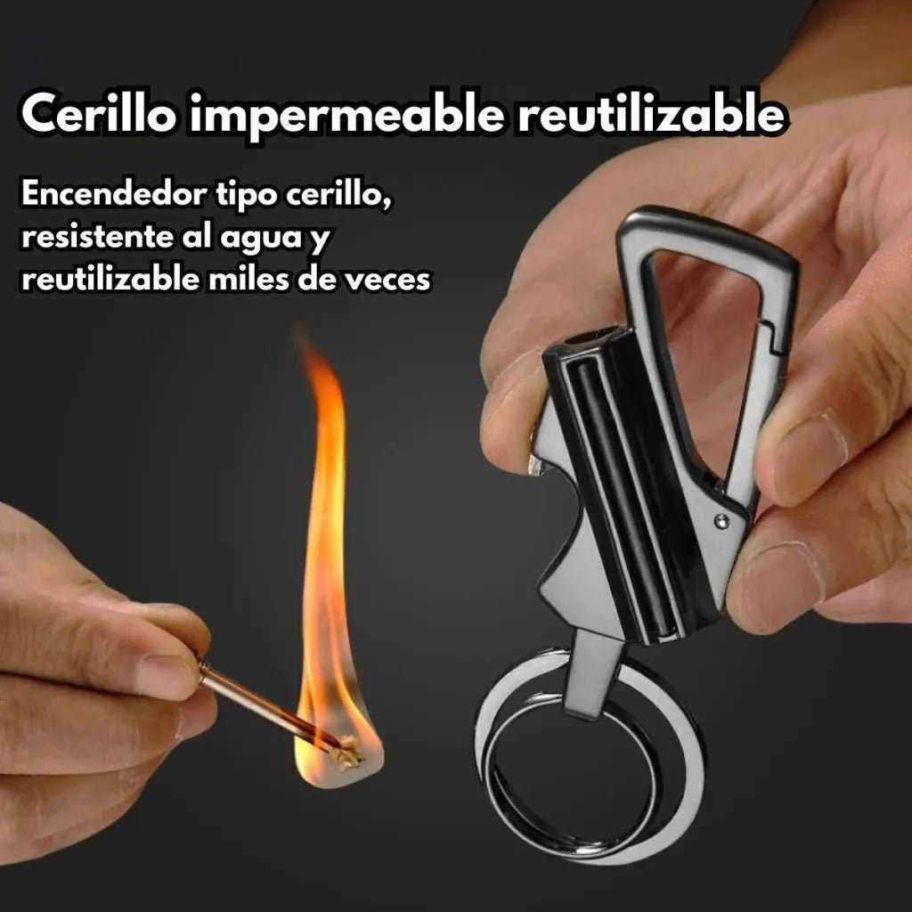 🔥Encendedor de Pedernal Permanente y Llavero Multiuso con Abridor - Gimideal🔥Encendedor de Pedernal Permanente y Llavero Multiuso con AbridorGimidealGimideal🔥 Negro *2Encendedor de Pedernal Permanente y Llavero Multiuso con Abridor - Gimideal