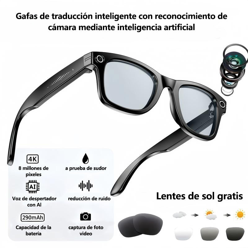 Gafas Inteligentes con Cámara 4K y Bluetooth para Grabar - GimidealGafas Inteligentes con Cámara 4K y Bluetooth para GrabarGimidealGimidealGafas fotocromáticas inteligentes con cámaraGafas Inteligentes con Cámara 4K y Bluetooth para Grabar