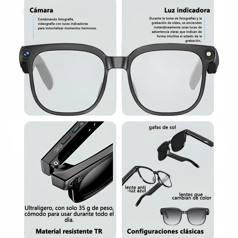 Gafas Inteligentes con Cámara 4K y Bluetooth para Grabar - GimidealGafas Inteligentes con Cámara 4K y Bluetooth para GrabarGimidealGimidealGafas fotocromáticas inteligentes con cámaraGafas Inteligentes con Cámara 4K y Bluetooth para Grabar