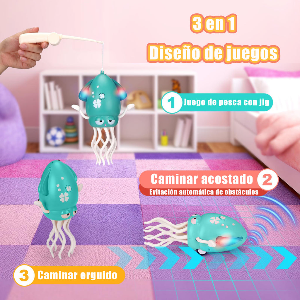 Pulpo Bailarín Eléctrico con Luces LED y Música Infanti