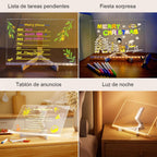 Tablero Dibujo LED Niños Soporte Ajustable 30x20cm - Gimideal