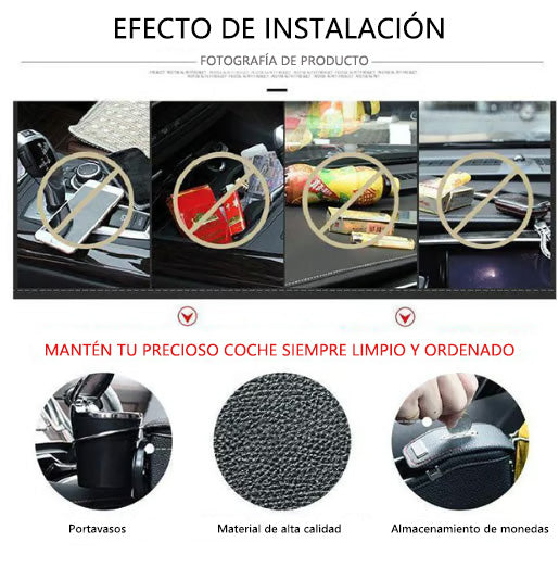 🎉 Organizador Multifuncional de Asiento de Coche de Cuero Genuino