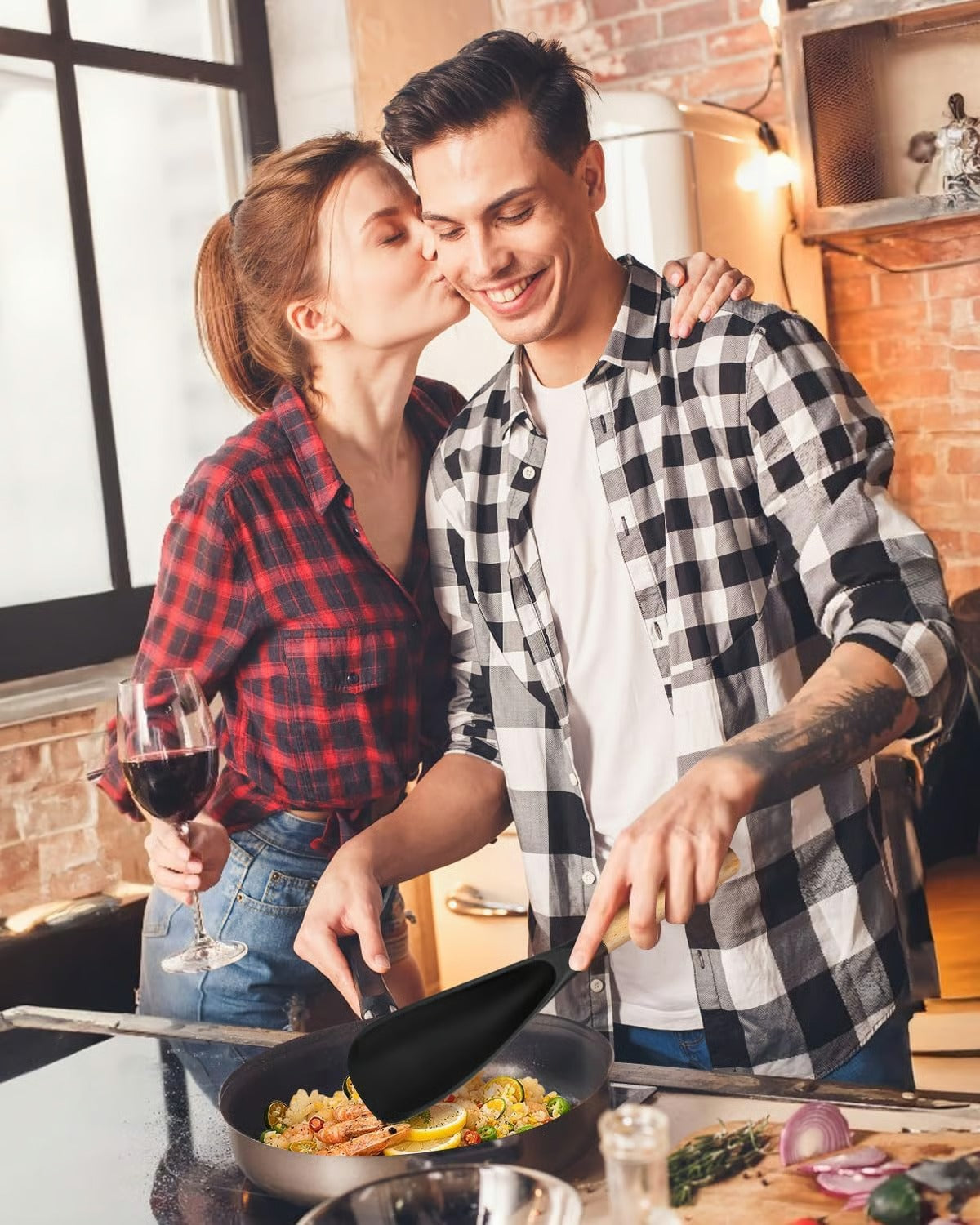 Cuchara Espátula de Silicona 2 en 1 – Mango Largo y Corto 🍳 - Gimideal