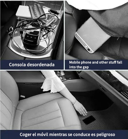 🎉 Organizador Multifuncional de Asiento de Coche de Cuero Genuino