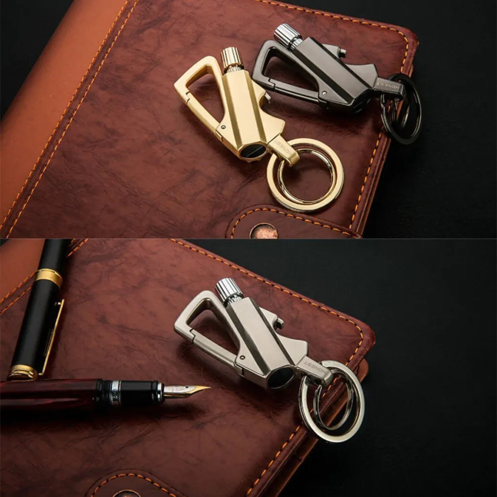 Encendedor de Pedernal Permanente y Llavero Multiuso con Abridor