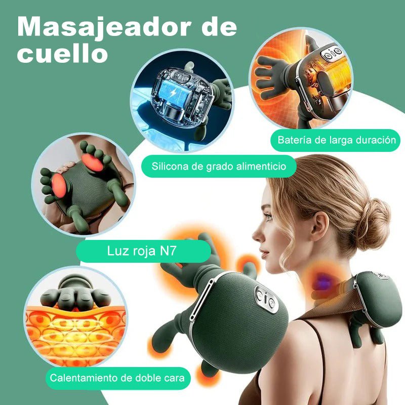 Masajeador Shiatsu de Cuello y Hombros con Calor - 8 Modos de Masaje - Alivia Tensión y Dolor Muscular - Incluye Adaptador para Coche - Diseño Portátil - GimidealMasajeador Shiatsu de Cuello y Hombros con Calor - 8 Modos de Masaje - Alivia Tensión y Dolor Muscular - Incluye Adaptador para Coche - Diseño PortátilGimidealGimidealMasajeador Shiatsu de Cuello y Hombros con Calor - 8 Modos de Masaje - Alivia Tensión y Dolor Muscular - Incluye Adaptador para Coche - Diseño Portátil