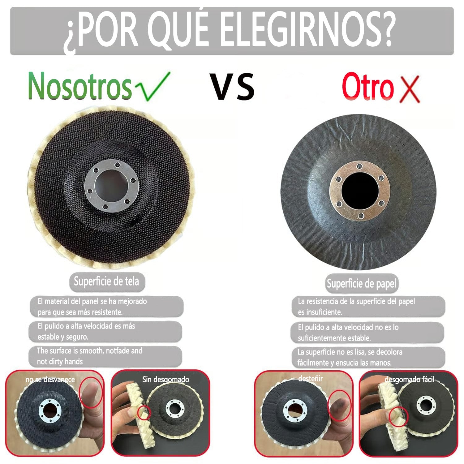 🔥 ¡Promoción de fin de año 49% de descuento! ✨ Set de Ruedas de Pulido de Lana de 5 Pulgadas para Amoladoras - Gimideal🔥 ¡Promoción de fin de año 49% de descuento! ✨ Set de Ruedas de Pulido de Lana de 5 Pulgadas para AmoladorasGimidealGimideal5 Pcs💥 ¡Mejor Descuento!🔥 ¡Promoción de fin de año 49% de descuento! ✨ Set de Ruedas de Pulido de Lana de 5 Pulgadas para Amoladoras