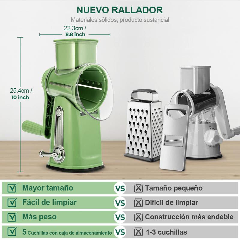 Rallador de Queso Rotativo con Manivela y 5 Cuchillas - GimidealRallador de Queso Rotativo con Manivela y 5 CuchillasGimidealGimidealRallador de Queso Rotativo con Manivela y 5 Cuchillas - Gimideal