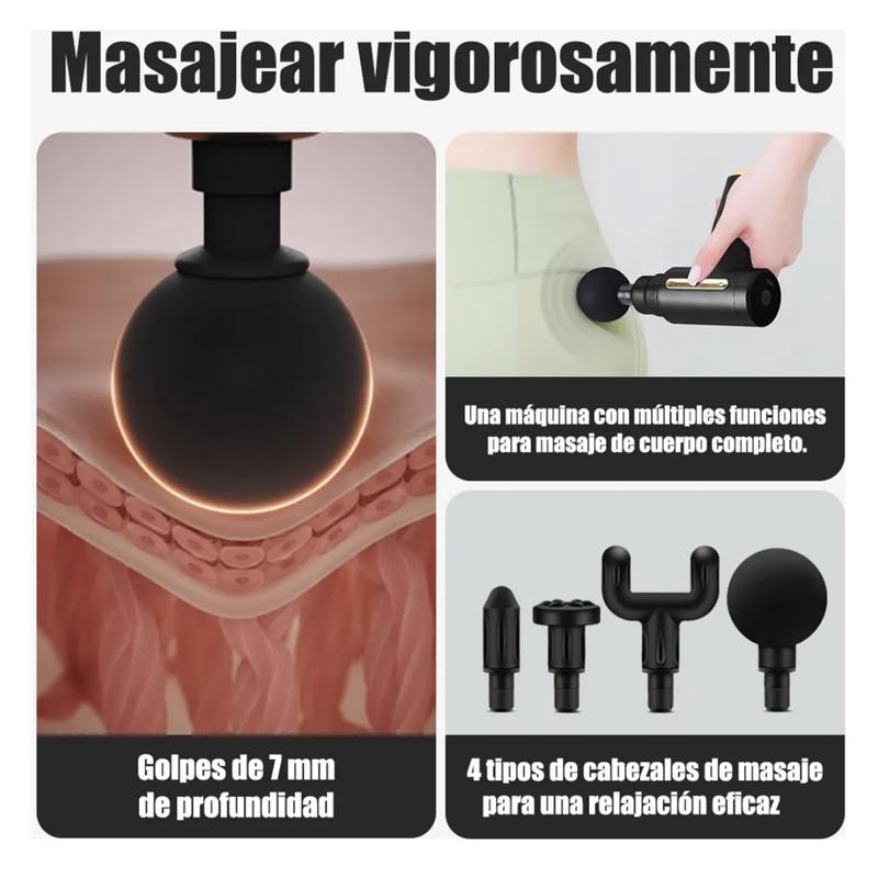 Mini Pistola Masajeadora Muscular 6 Velocidades Silenciosa