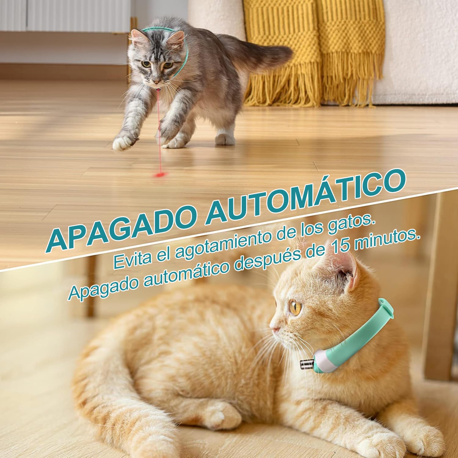 Collar Láser Automático para Gatos Juguete Interactivo - Gimideal