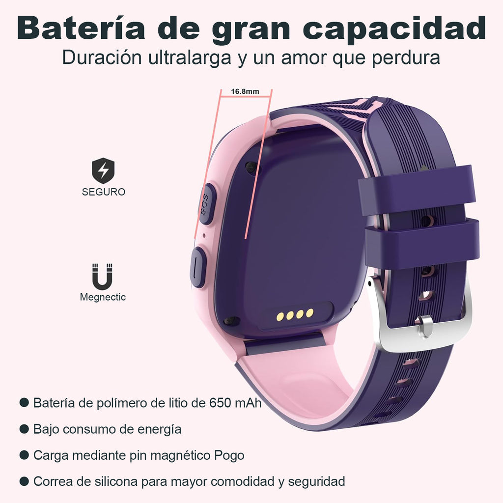 Reloj inteligente infantil con GPS 4G, videollamada y función SOS - Gimideal